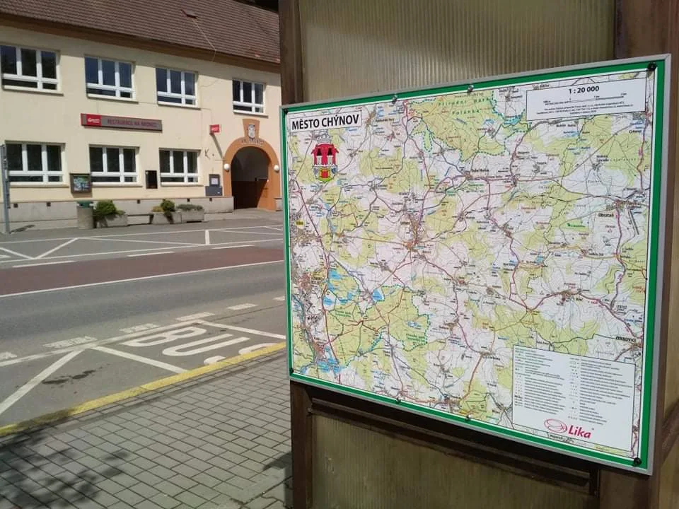 mapa města Chýnov