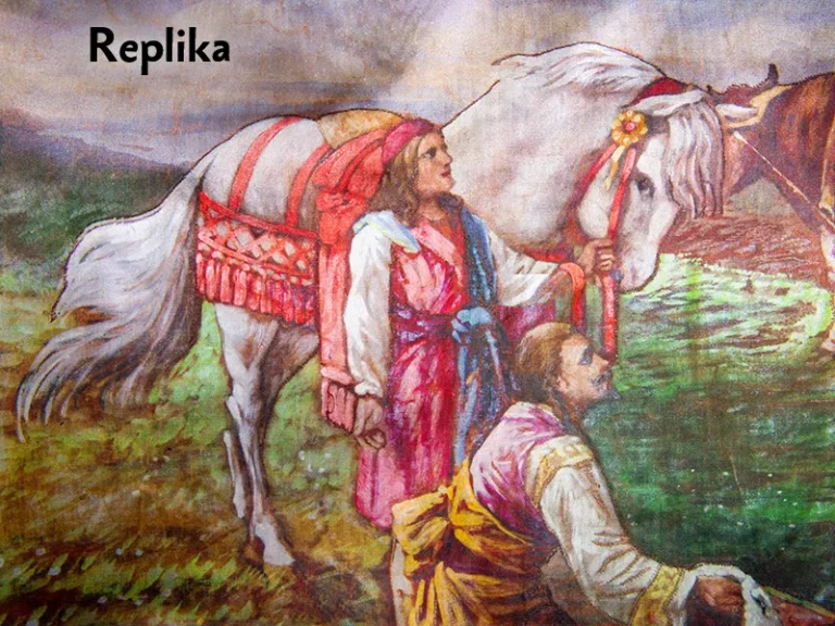 replika historického praporu Věžovatá Pláň