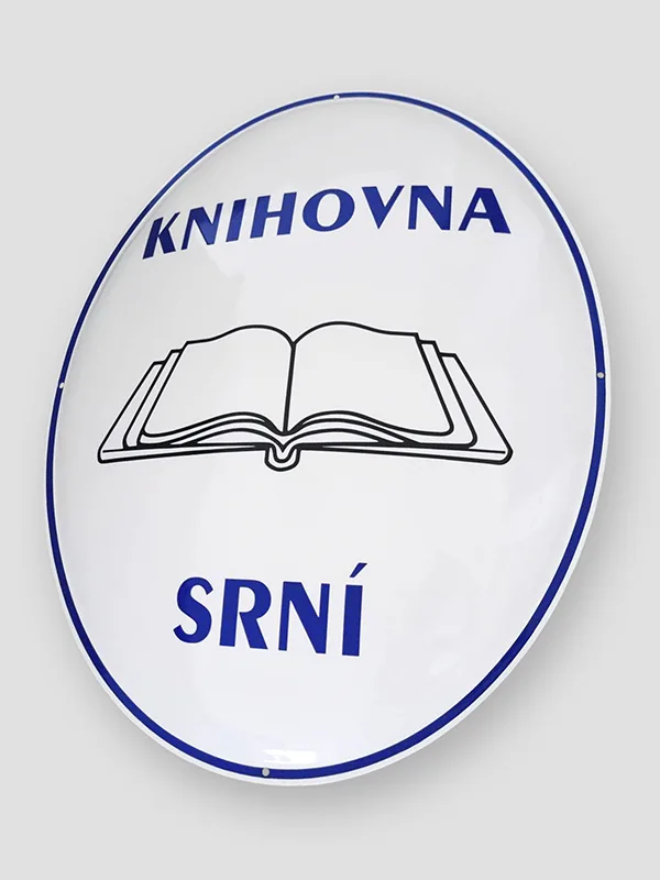 smaltovaný ovál Srní